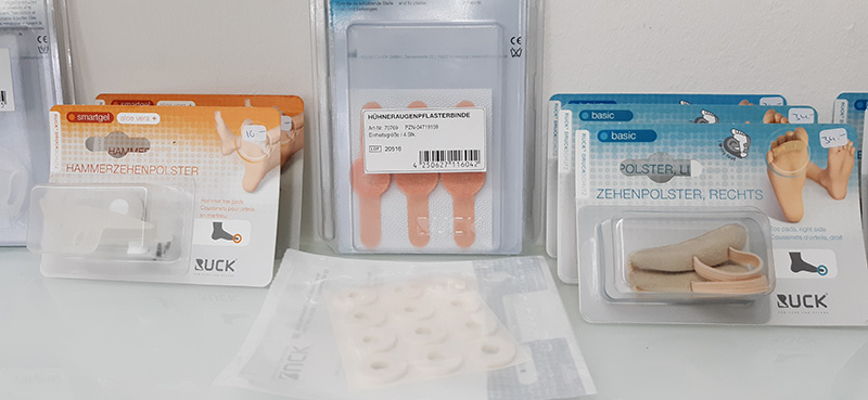 Fusspflegeprodukte für Druckschutz